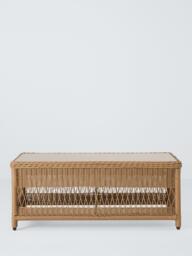 John Lewis Harbour Weave Rectangular Garden Coffee Table, 99cm, Natural - thumbnail 3