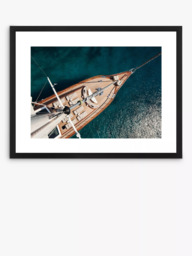 Brookpace Lascelles 'Sail Boat' Framed Print & Mount, 66 x 86cm, Blue - thumbnail 1