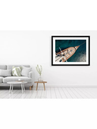 Brookpace Lascelles 'Sail Boat' Framed Print & Mount, 66 x 86cm, Blue - thumbnail 4