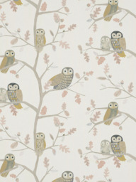Harlequin Little Owls Made to Measure Curtains or Roman Blind, Powder - thumbnail 1