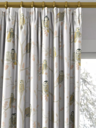 Harlequin Little Owls Made to Measure Curtains or Roman Blind, Powder - thumbnail 2