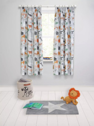 John Lewis World Map Print Pencil Pleat Blackout Children's Curtains, Multi - thumbnail 3