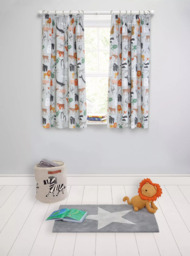 John Lewis World Map Print Pencil Pleat Blackout Children's Curtains, Multi - thumbnail 4