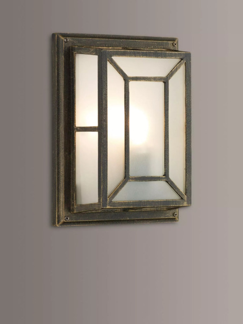 Där Trent Outdoor Wall Light, Black/Gold - image 1