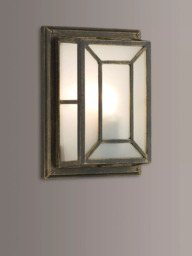 Där Trent Outdoor Wall Light, Black/Gold - thumbnail 1