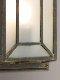 Där Trent Outdoor Wall Light, Black/Gold - thumbnail 3