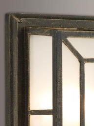 Där Trent Outdoor Wall Light, Black/Gold - thumbnail 2