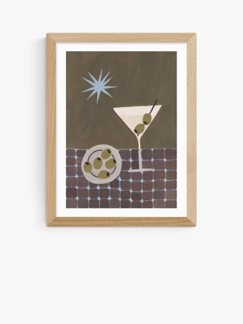 EAST END PRINTS Jazmine Joye 'Extra Dirty Martini' Framed Print, 43.4 x 33.4cm, Oak Frame - image 1