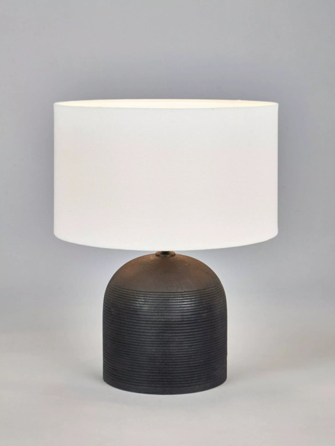 Pacific Nelu Grey Wooden Table Lamp - image 1