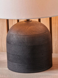 Pacific Nelu Grey Wooden Table Lamp - thumbnail 4