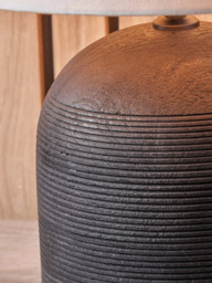 Pacific Nelu Grey Wooden Table Lamp - thumbnail 6