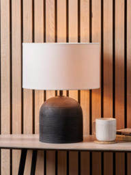 Pacific Nelu Grey Wooden Table Lamp - thumbnail 3