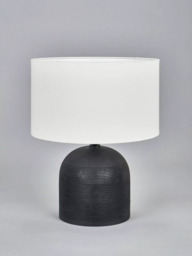 Pacific Nelu Grey Wooden Table Lamp - thumbnail 2