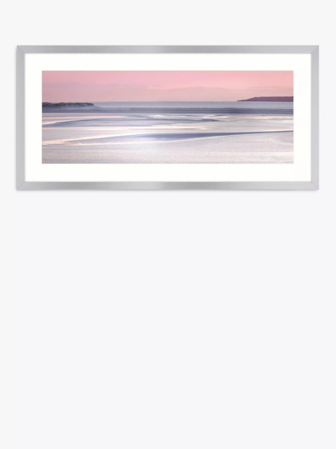 John Lewis Lynne Douglas 'Silver Sands' Framed Print & Mount, 49.5 x 104.5cm, Pink - image 1