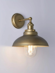 John Lewis Baldwin Wide Outdoor Wall Light, Dark Antique Brass - thumbnail 1