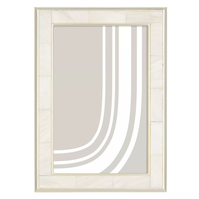 John Lewis Mother Of Pearl Photo Frame, Silver - image 1