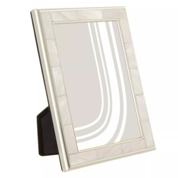 John Lewis Mother Of Pearl Photo Frame, Silver - thumbnail 2