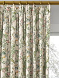 Clarke & Clarke Golden Lily Made to Measure Curtains or Roman Blind, Linen/Blush - thumbnail 2