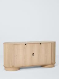John Lewis Tambour Wood Sideboard, Oak - thumbnail 4