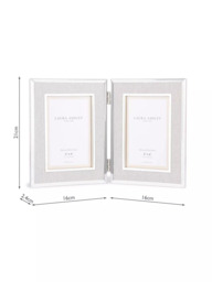 "Laura Ashley Harrison Linen Double Photo Frame, 4 x 6"" (10 x 15cm)" - thumbnail 6