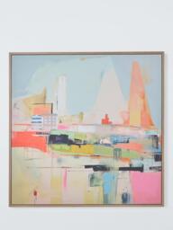 John Lewis Irena Orlov 'Vibrant Abstract City' Embellished Framed Canvas Print, 82.8 x 82.8cm, Multi - thumbnail 1