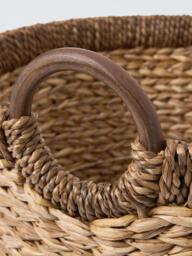 John Lewis Contrast Rim Log Basket, Natural Brown - thumbnail 3