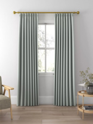 John Lewis Cotton Blend Made to Measure Curtains or Roman Blind, Dark Duck Egg - thumbnail 3