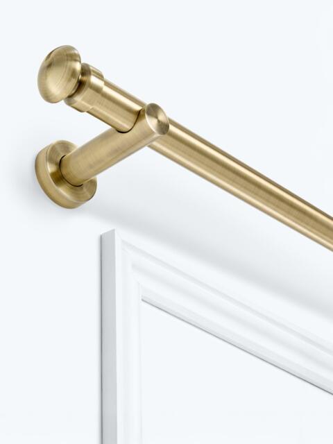 John Lewis Fixed Eyelet Metal Curtain Pole Kit with Small Cap Finial, Dia.28mm - image 1