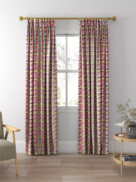 Harlequin Zeal Made to Measure Curtains or Roman Blind, Coral/Gold/Amethyst - thumbnail 5