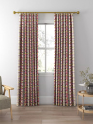 Harlequin Zeal Made to Measure Curtains or Roman Blind, Coral/Gold/Amethyst - thumbnail 3