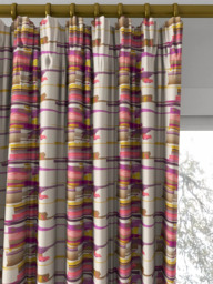 Harlequin Zeal Made to Measure Curtains or Roman Blind, Coral/Gold/Amethyst - thumbnail 2