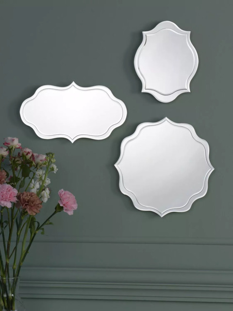 Laura Ashley Rochelle Wall Mirror, Set of 3, Clear - image 1