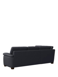 John Lewis Camden LHF Leather Corner Sofa, Dark Leg - thumbnail 4