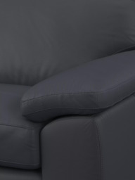 John Lewis Camden LHF Leather Corner Sofa, Dark Leg - thumbnail 6