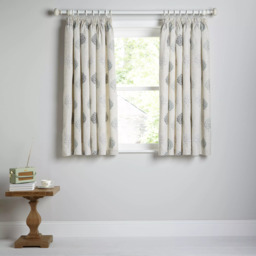 John Lewis Mini Olive Trees Embroidery Pair Lined Pencil Pleat Curtains, Duck Egg - thumbnail 5