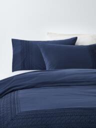 John Lewis Zia Stonewash Cotton Percale Duvet Cover Set - thumbnail 1