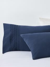 John Lewis Zia Stonewash Cotton Percale Duvet Cover Set - thumbnail 3