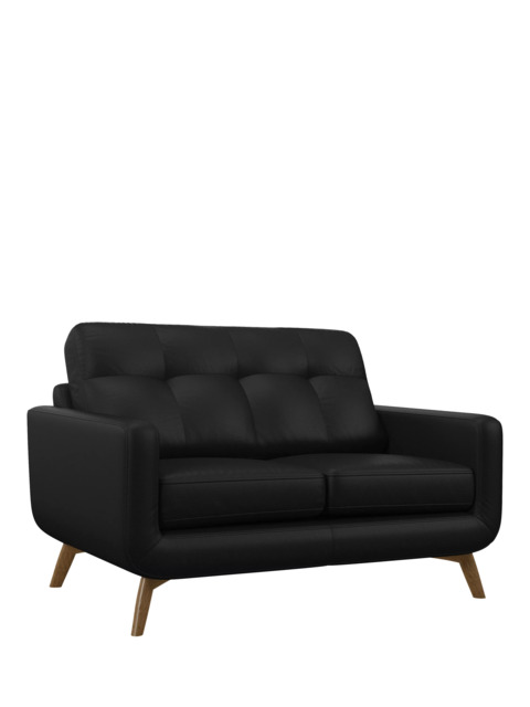 John Lewis Barbican Small 2 Seater Leather Sofa, Light Leg - image 1