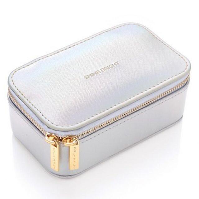 Estella Bartlett Iridescent Shine Bright Zipped Jewellery Box, Silver - image 1