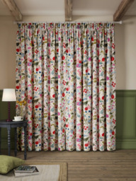 John Lewis Fruit Tree Print Pencil Pleat Pair Blackout Lined Curtains, Multi - thumbnail 4