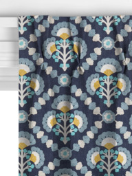 John Lewis Floral Trellis Made to Measure Curtains or Roman Blind, Navy - thumbnail 5