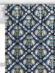 John Lewis Floral Trellis Made to Measure Curtains or Roman Blind, Navy - thumbnail 4
