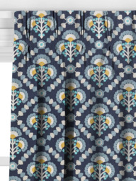 John Lewis Floral Trellis Made to Measure Curtains or Roman Blind, Navy - thumbnail 6