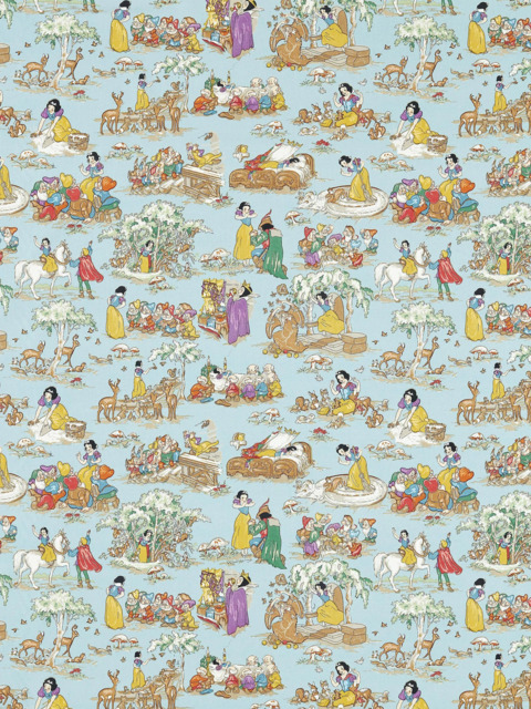 Disney Home x Sanderson Snow White Made to Measure Curtains or Roman Blind, Blue - image 1
