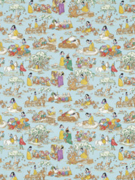 Disney Home x Sanderson Snow White Made to Measure Curtains or Roman Blind, Blue