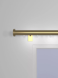 John Lewis Made to Order Select Gliding Curtain Pole with Disc Finial, Wall Fix, Dia.30mm - thumbnail 3