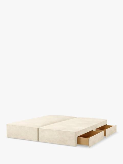 John Lewis Pocket Sprung Upholstered 4 Drawer Divan Base, Super King Size