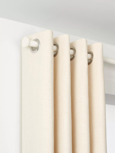 John Lewis Made to Order Select Eyelet Curtain Pole with Disc Finial, Wall Fix, Dia.25mm - image 1