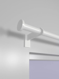 John Lewis Made to Order Select Eyelet Curtain Pole with Disc Finial, Wall Fix, Dia.25mm - thumbnail 2