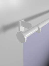 John Lewis Made to Order Select Eyelet Curtain Pole with Disc Finial, Wall Fix, Dia.25mm - thumbnail 4